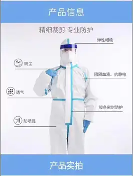 

One Time Disposable Waterproof Oil-Resistant Protective Coverall for Spary Painting Decorating Clothes Overall Suit Workwear