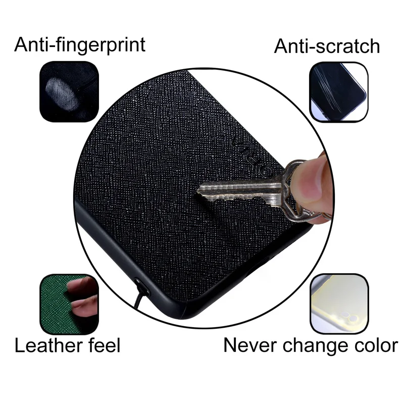 Modern Business Solid Color PU Leather Skin Cover