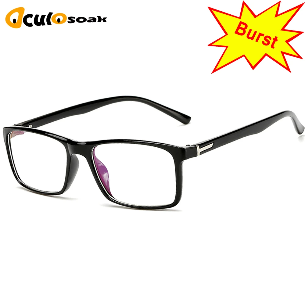 

Retro Rectangle Glasses Frame Women Vintage Brand Black RedEyeglass Men Transparent Lens Eyewear Accessories 2019 New