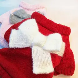Одежда для домашних животных собака щенок Тедди Померанский французский для бульдога Чихуахуа осень зима кошка одежда лук свитер собака