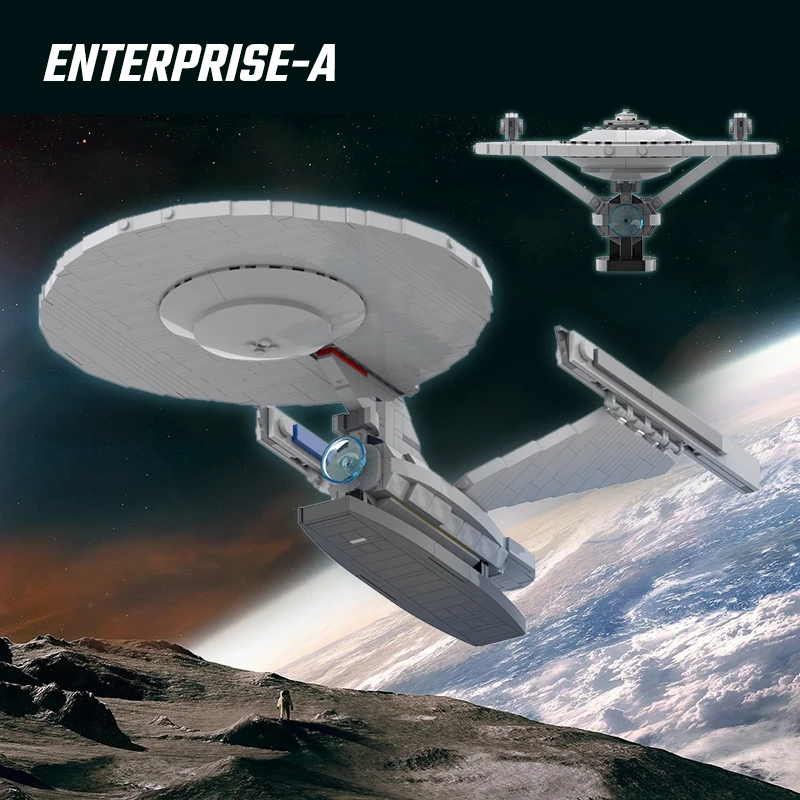 Конструктор Moc Star Treked Enterprise-конструктор NCC военное космическое оружие большая