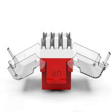 AMPCOM 10-Pack Keystone Jack,  CAT6 Tool-Less RJ45 UTP Keystone Jack, No Punch-Down Tool Required Module Coupler – Red