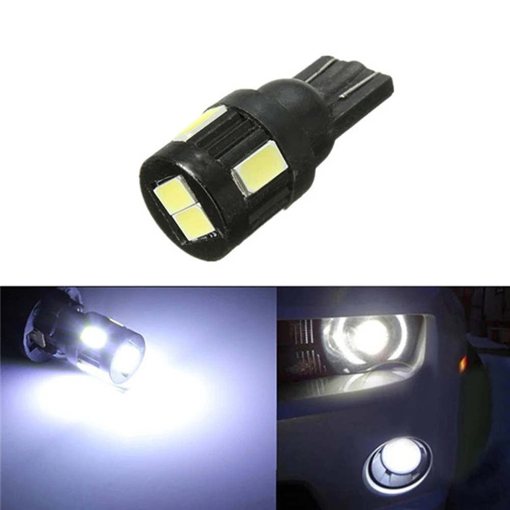 T10 W5W 194 5630 6 LED Car Bulbs CANBUS ERROR FREE Car Side Wedge Light License Plate Lights Interior Dome Ceiling Lamps DC 12V