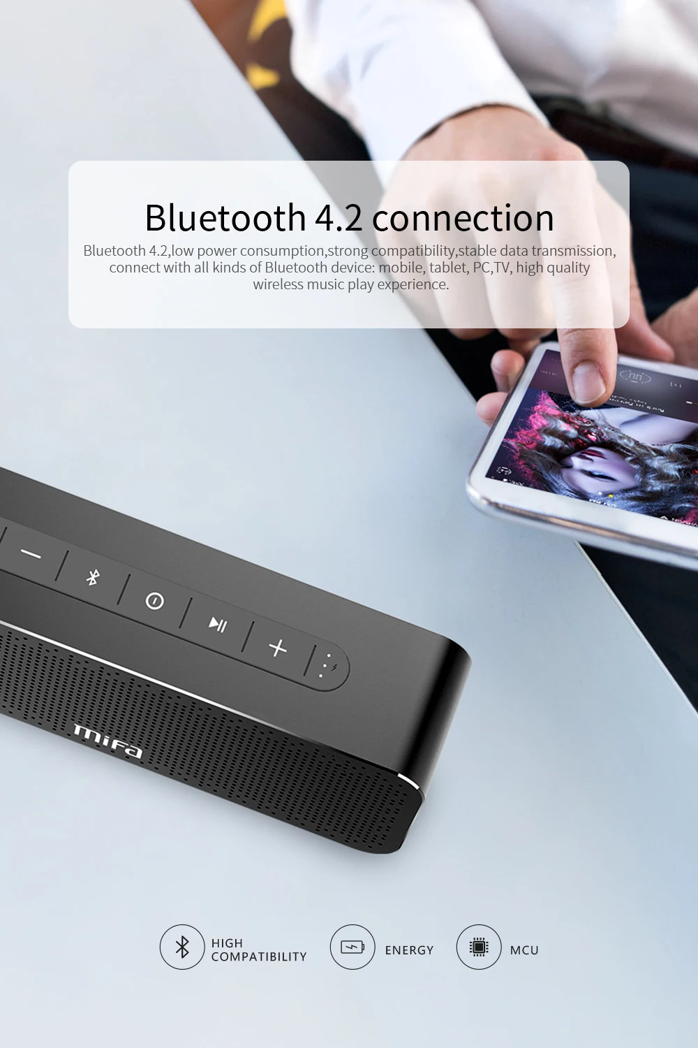 A20 Bluetooth динамик металлический портативный супер бас беспроводной динамик Bluetooth 4,2 3D цифровой звук громкий динамик Handfree микрофон TWS