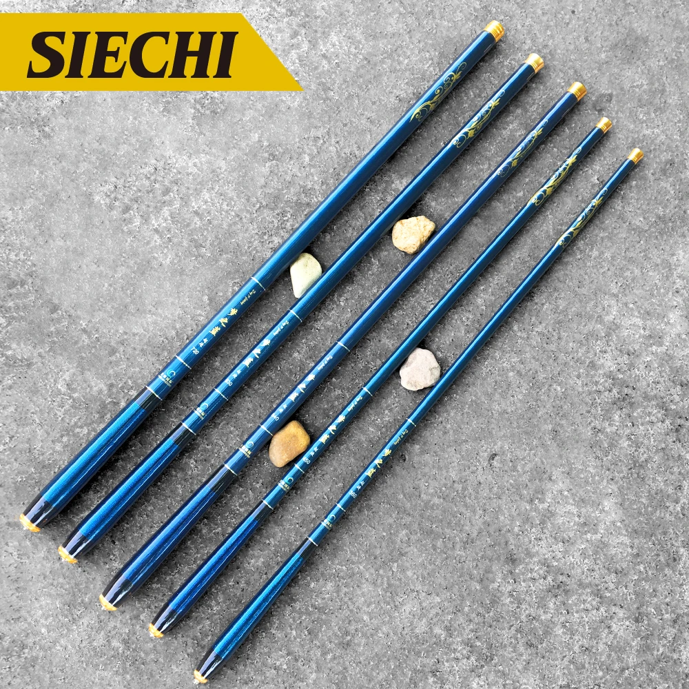 SIECHI удочка для ловли карпа, 3,6 м, 4,5 м, 5,4 м, 6,3 м, 7,2 м, для озера и потока, 2:8, высокоуглеродистая телескопическая ручная удочка