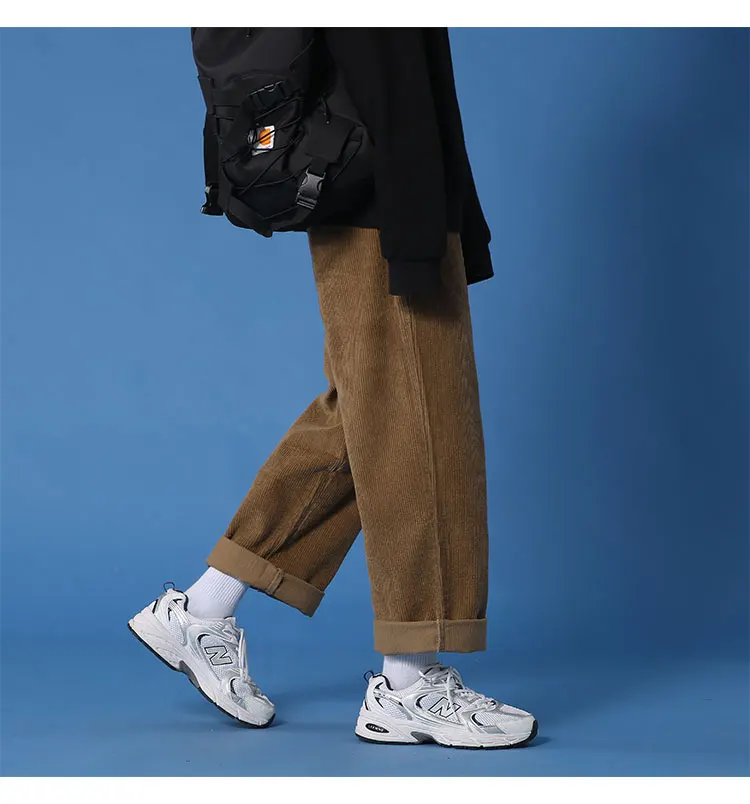 harem trousers 2020 Men's Corduroy Fabric Haren Pants Cargo Baggy Casual Pants Streetwear Hip Hop Style Brown/black Color Trousers Size M-3XL harem joggers