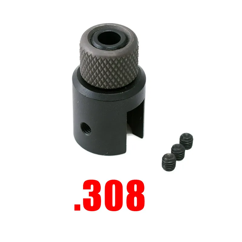 308 Тактический торцевой Резьбовой Адаптер 1/2x28 5/8-24 Дульный тормоз с рифленой стальной резьбой протектор - Цвет: 308