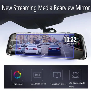 

Streaming Media Driving Recorder New 10-Inch Full-Screen Rearview Mirror Hd Before And After 1080P Driving Record