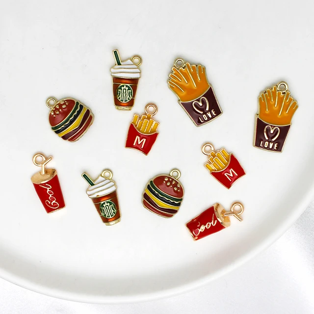 Cute Hamburger Biscuits Charms for Jewelry Making Diy Earring Bracelet Food  Pendant Accessories Findings Bulk Wholesale - AliExpress