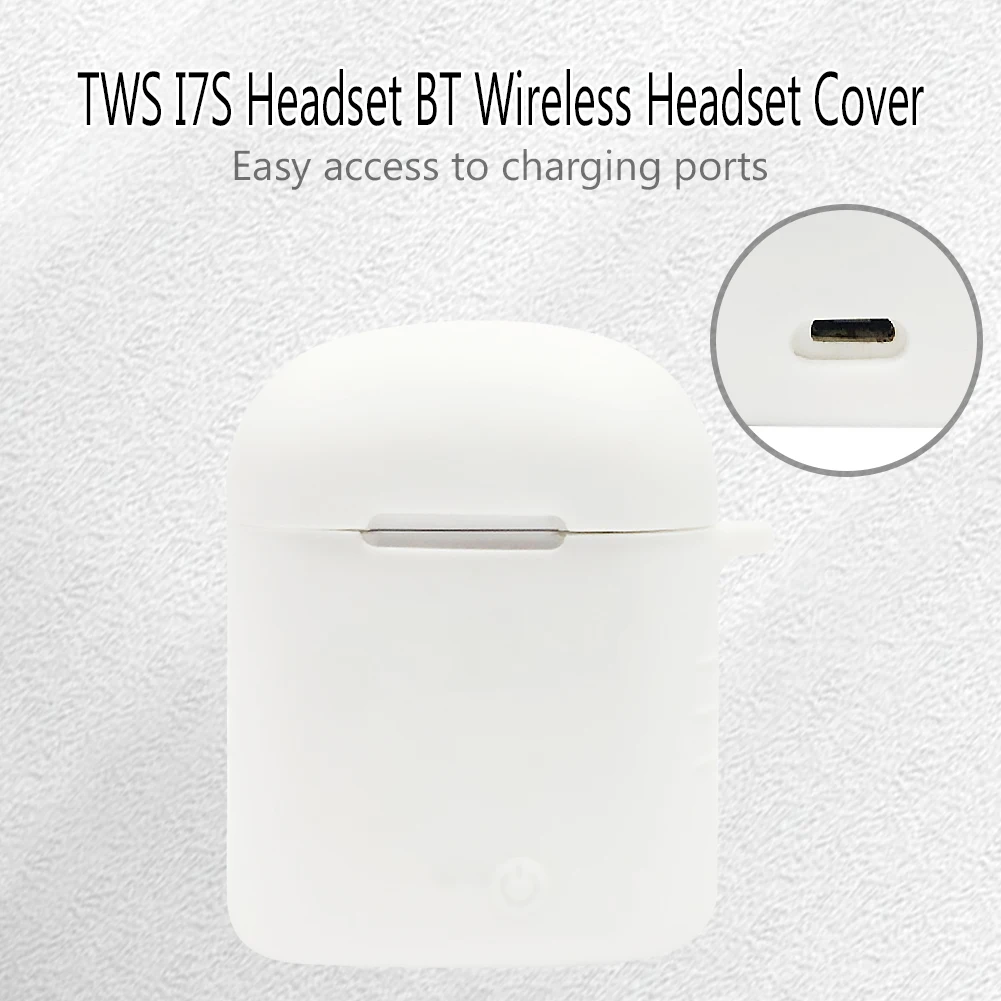 Силиконовый противоударный защитный чехол для i7S TWS наушников Bluetooth