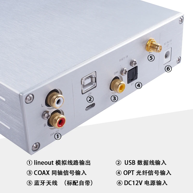 GAO-su5 ES9038Q2M ЦАП поддерживает входной сигнал Bluetooth 5,0 APT-X USB XMOS-208 волоконно-оптический коаксиальный высокий декодирования аудио 32-бит/384 кГц DSD256