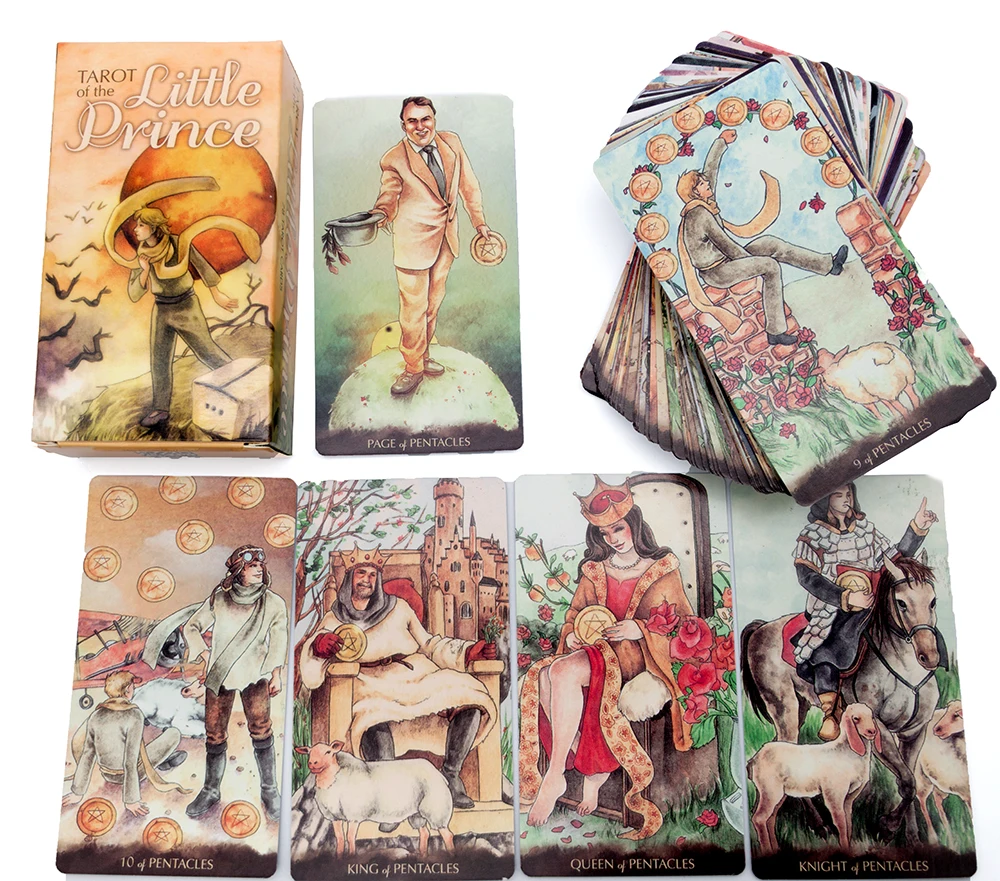 Tarot of the Little карты &quotПринц&quot Deck a 78 Card и учебный буклет гадания чтение любовь Луна