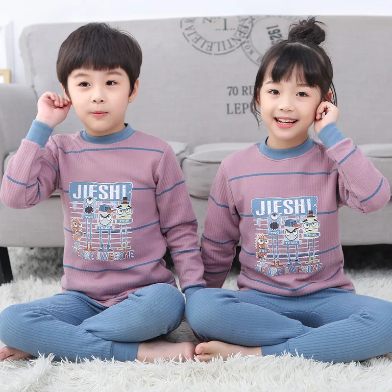 Kids Pajama Sets Winter Thermal Underwear Girls Clothing Sets Boys Pajama  Sets Baby Warm Homewear Children's Sleepwear Clothes - AliExpress