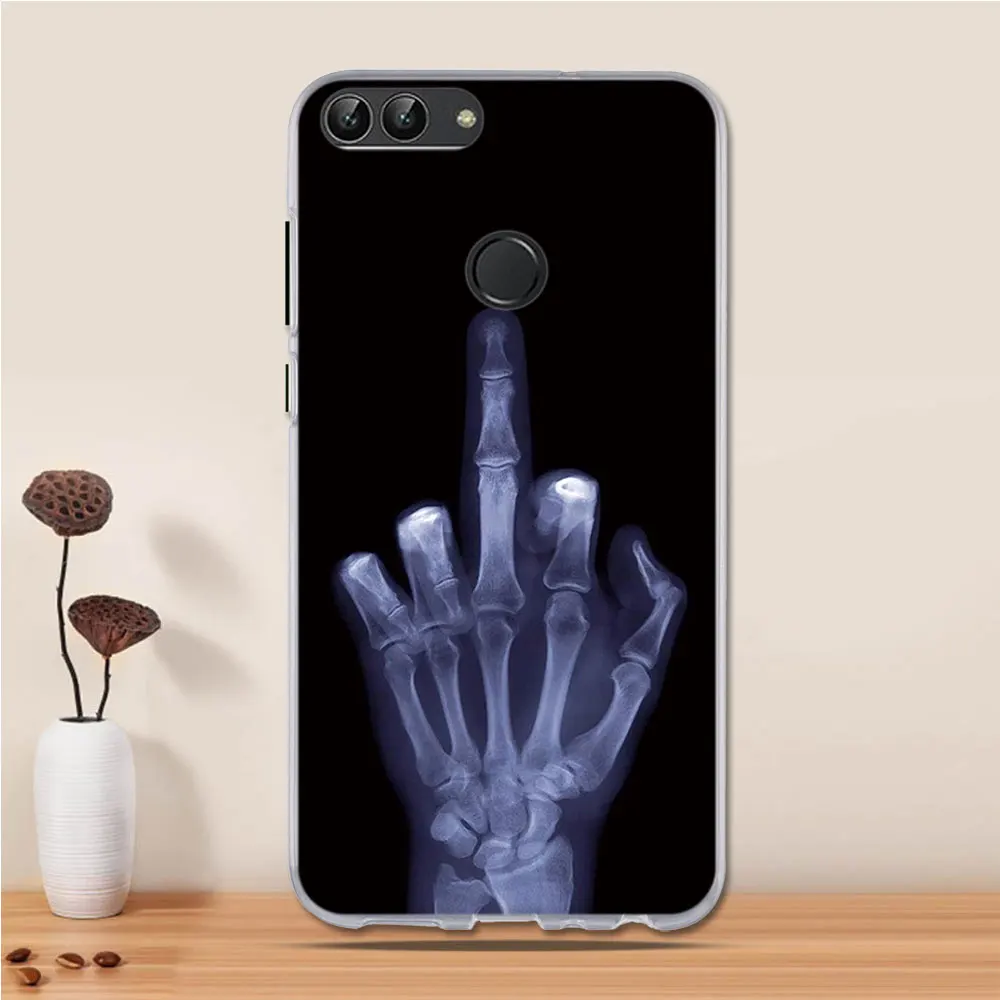 Задняя крышка для huawei P Smart чехол силиконовый 3D мягкий, симпатичный, из ТПУ чехол для телефона для huawei P Smart Psmart чехол Funda Coque - Цвет: 44