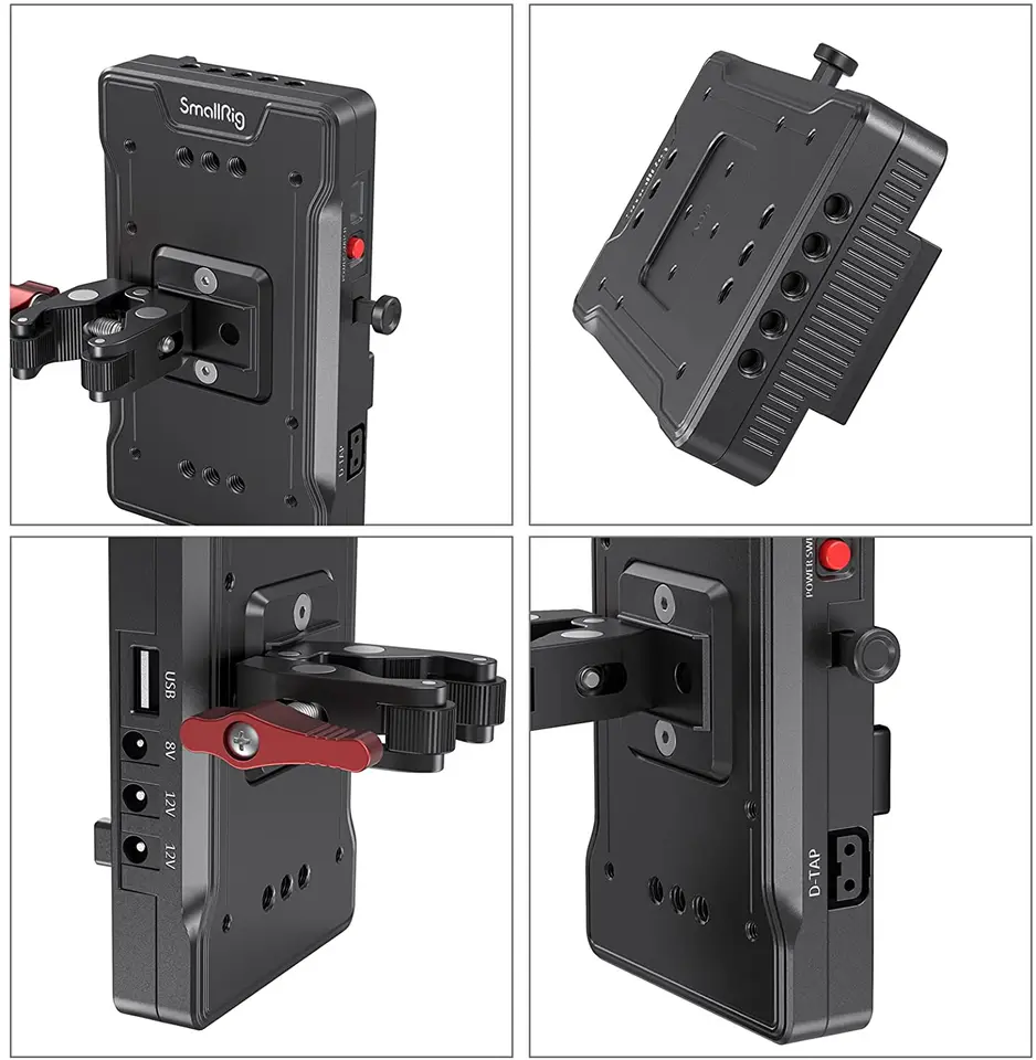 SMALLRIG Piastra Batteria A V Con Braccio Estensibile E Morsetto Per Asta 15mm - Modello 3499