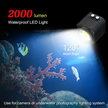 

60M Underwater Diving Photography Light Photographic Lighting Waterproof Camera LED Photo Video Fill Light Lamp R60