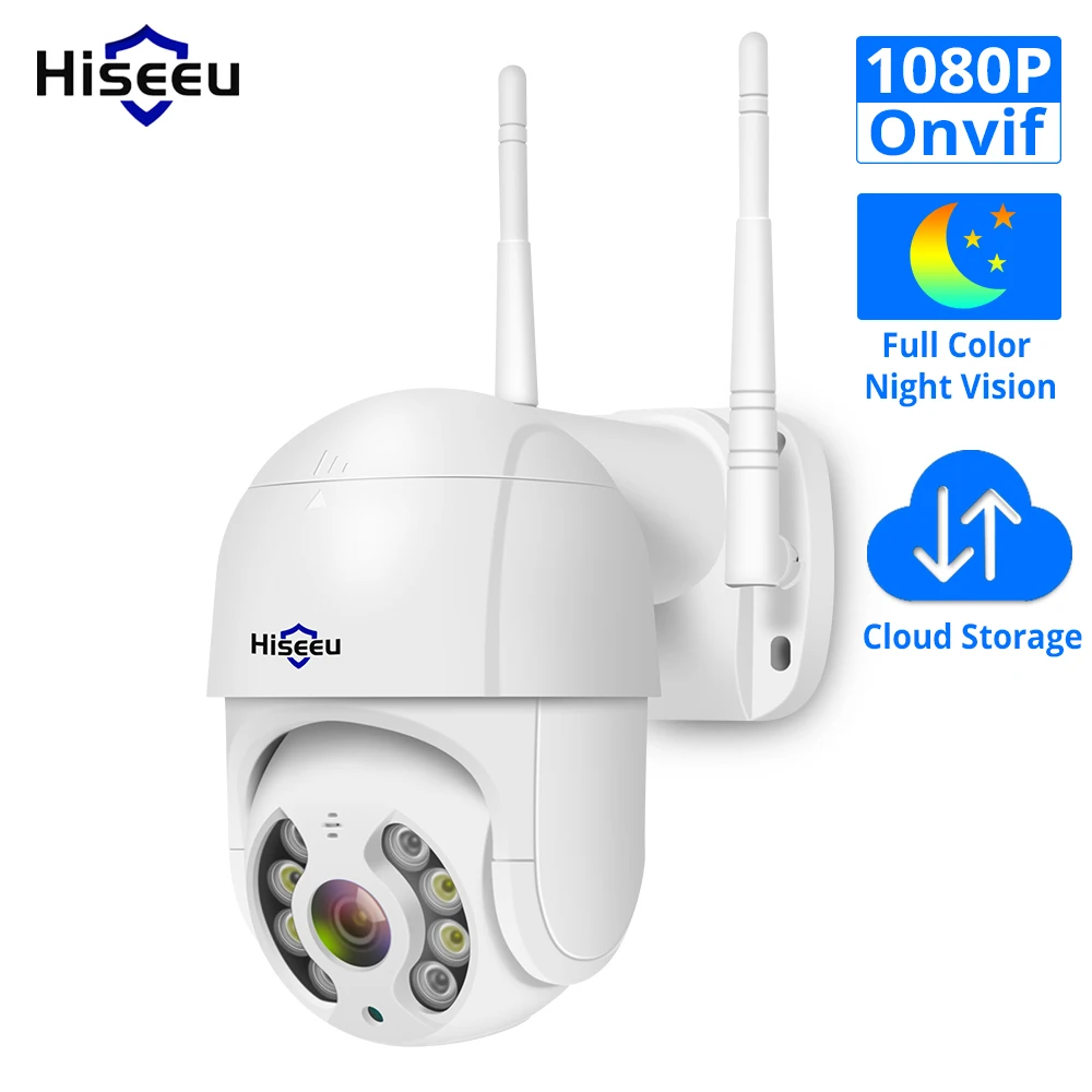 Hiseeu мини 1080P Беспроводная PTZ IP камера Onvif Водонепроницаемая скоростная купольная камера P2P аудио CCTV безопасности Serveillance видеонаблюдение камера видеонаблюдения видеокамера видеонаблюдение
