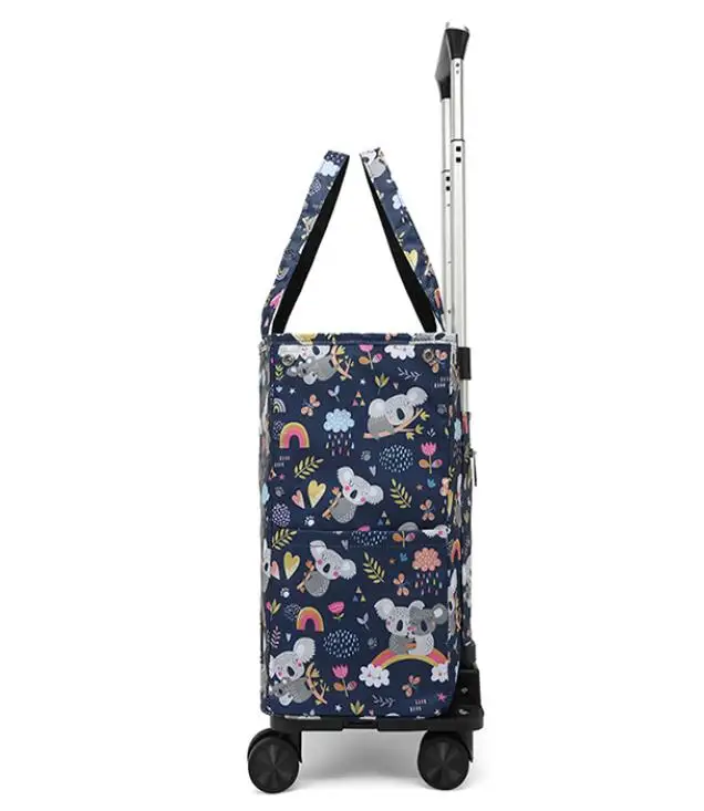 Sac de courses à roulettes pliable avec compartiment isotherme_voghion.com