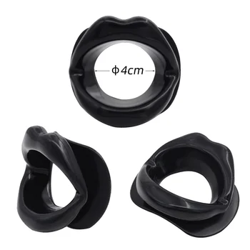 Sex Slave Silicone Lips O Ring Open Mouth Gag Oral Fetish Bdsm Bondage Restraints Erotic Toy Sex Toy For women Couples BDSM SM 5
