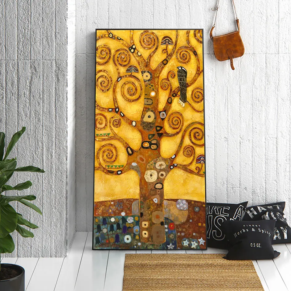 Gustav Klimt Tree Of Life Canvas Art Paitnings Classical Famous
