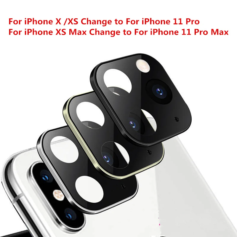 

For iPhone X XS Max Camera Lens Screen Protector Change to For iPhone 11 Pro 11Pro Max Camera Protection Tempered Glass Lens