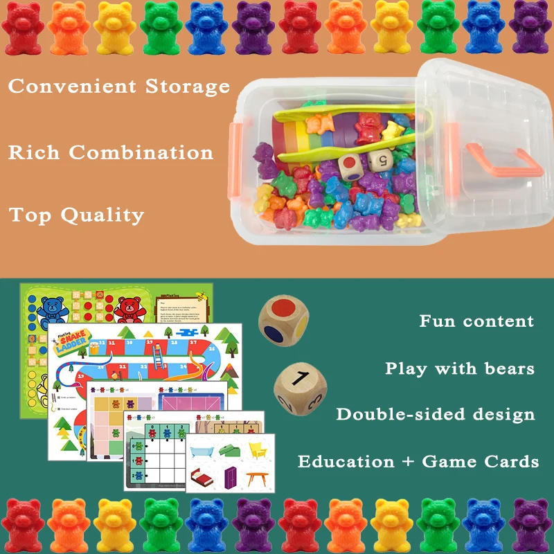子供モンテッソーリ玩具1セット箱入りカウントクマ