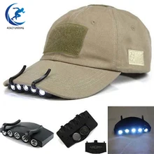 На открытом воздухе охотничий зажим-на лампы головного света Кепки 5 светодиодный для рыбалка, кемпинг, охота Пеший Туризм инструменты Ночной свет черный