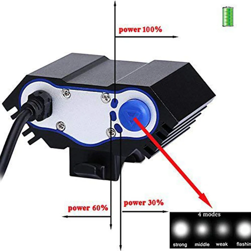 Flash Deal 4800 mAh bicycle light 8.4 volt bicycle light built-in battery USB charging aluminum bicycle light waterproof bicycle set 4