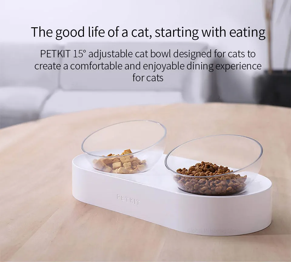 Xiaomi PETKIT миски для домашних животных регулируемые двойные миски для подачи пищи и воды вместе двойного назначения чашка для воды для щенков кошек товары для домашних животных