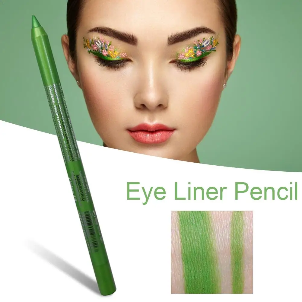 Карандаш-подводка для глаз, стойкая водостойкая пигментная зеленая ручка для глаз, женская мода, макияж для глаз, косметика