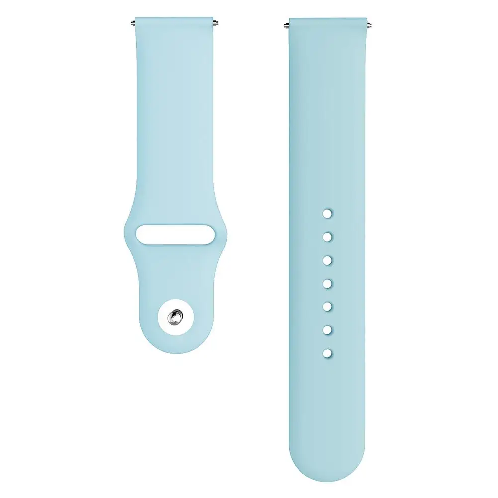 Мягкий силиконовый Спортивный Классический ремешок для наручных часов Garmin Vivomove HR Vivoactive 3 Аксессуары для умных часов - Цвет: Ice Blue