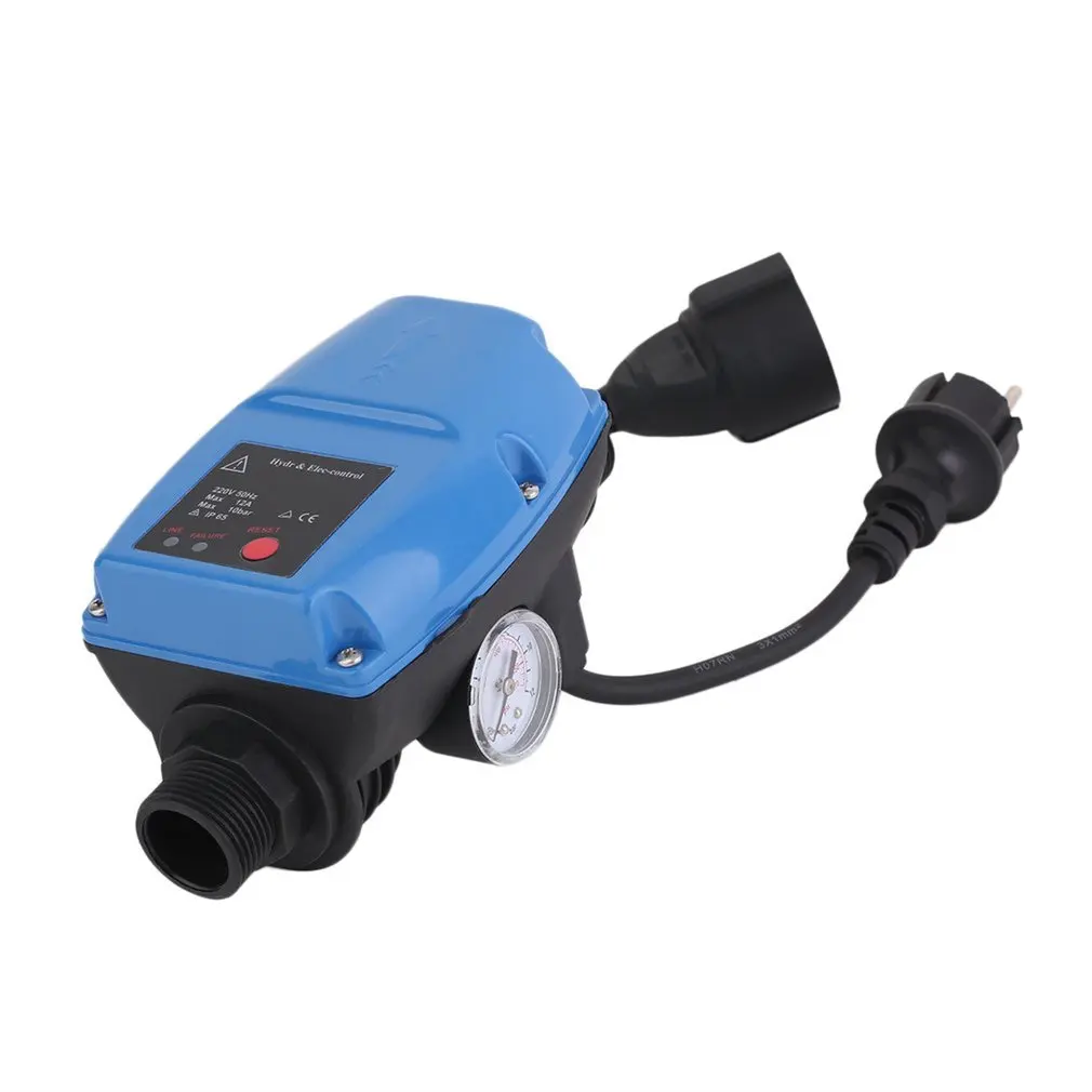 

SKD-5MIT Water Pump Pressure Controller Electronic Automatic Pressure Control Switch with Pressure Gauge EU Plug