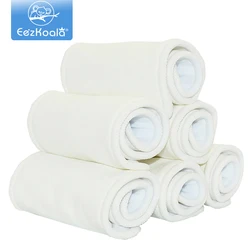 EezKoala 5/10 pcs 4 layers Bamboo Cotton Cloth Diaper Insert Washable Cloth Nappy for Baby Diapers 35*13.5cm Baby diaper insert