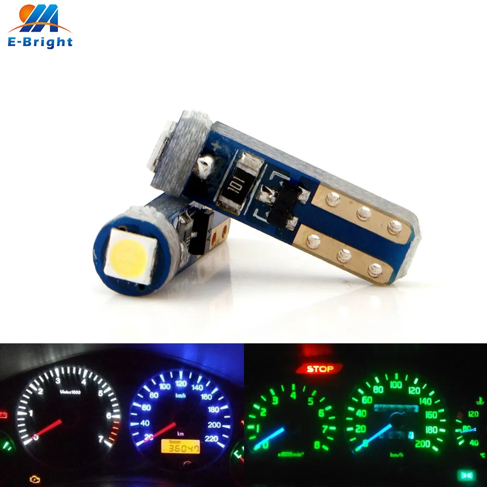 Светодиодная лампа T5 W3W W1.2W PCB 3030 индикатор обогрева автомобиля 12 В постоянного