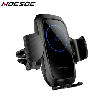 

New 15W FAST QI Wireless Car Charger Infrared induction Mount Phone Holder Stand