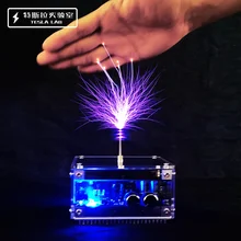 Рождественский подарок новинка 10 см плоская панель Bluetooth Музыка Тесла катушка Высокочастотный и высоковольтный импульсный испытательный аппарат Рождественский подарок новинка 10 см плоская панель Bluetooth Музыка Тесла катушка Высокочастотный и высоковольтный импульсный испытательный аппарат