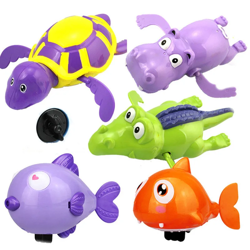 Juguetes de baño con forma de tortuga y Delfín para bebés, 1 Uds., juguete para nadar, accesorios para piscina, Color al azar