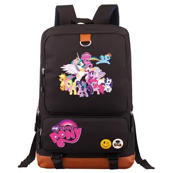 

My Little Pony Rainbow Dash Pinkie Pie Boy Girl School Bag Women Bagpack Teenagers Schoolbags Canvas Men Student Backpack