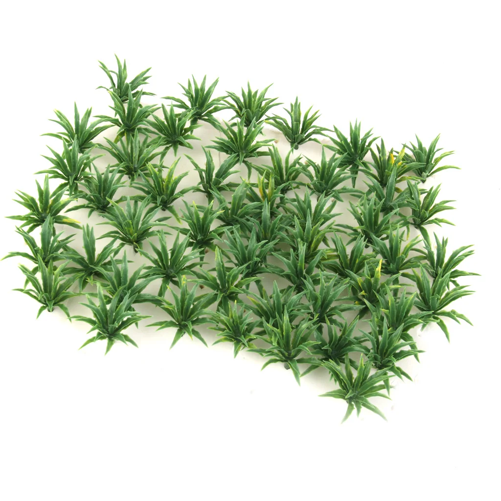 50pcs HO Scale 1:100 Model Ground Cover Grass for Street Garden Scenery Layout 