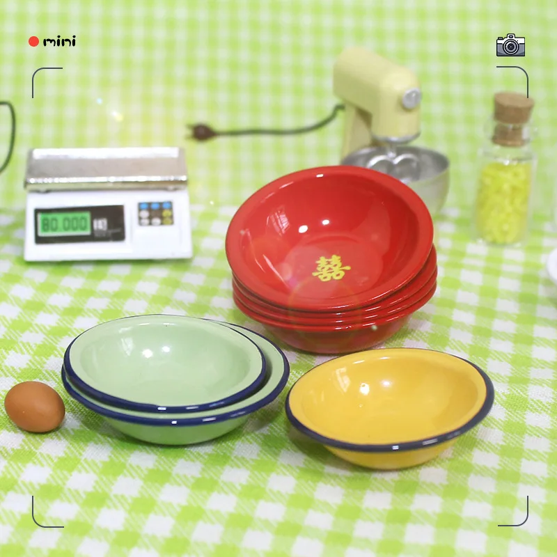 

1:12 Dollhouse 4pcs Soup Pot Kitchen Tool Tiny Size Miniatures Toys Dishes Food Accessories