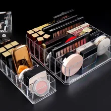 

Transparent Makeup Storage Box PS Lipstick Eye Shadow Display Stand Holder Bathroom Skincare Storage Organizer for Cosmetics