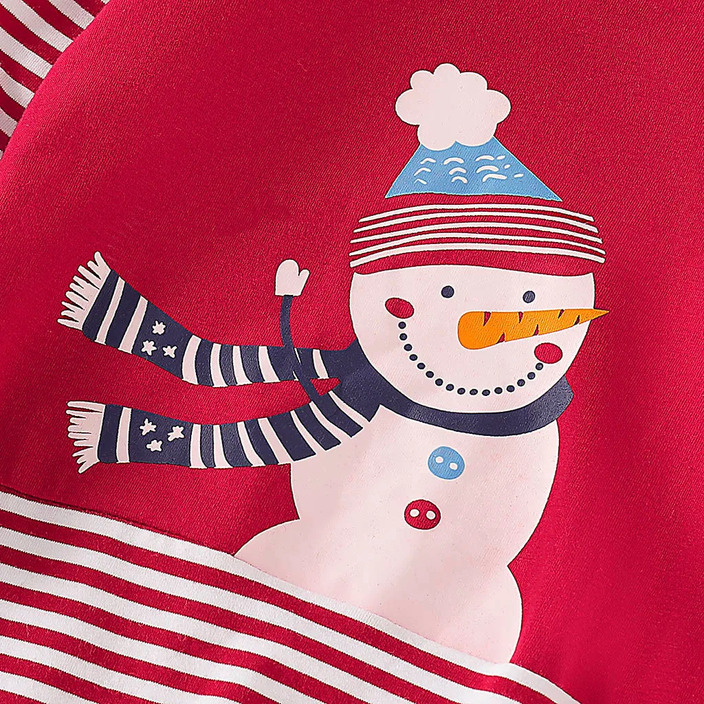 Для малышей, для маленьких мальчиков Штаны для девочек с рождественским изображением Платье с изображением снеговика, в полоску, с принтом ползунки Детский комбинезон одежда для девочек боди для новорожденных боди neonato