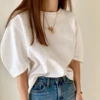 long sleeve Funny T shirt Women White Tshirt Femme Harajuku Feminina Summer Tees Casual Cotton bts T-Shirt Vintage Slim Tops ► Photo 2/6