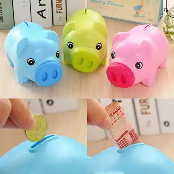 

Cartoon Cute Piglet Shaped Piggy Bank Cash Coins Saving Box Money Storage Box Portable Pig Deposit Machine Children Gifts