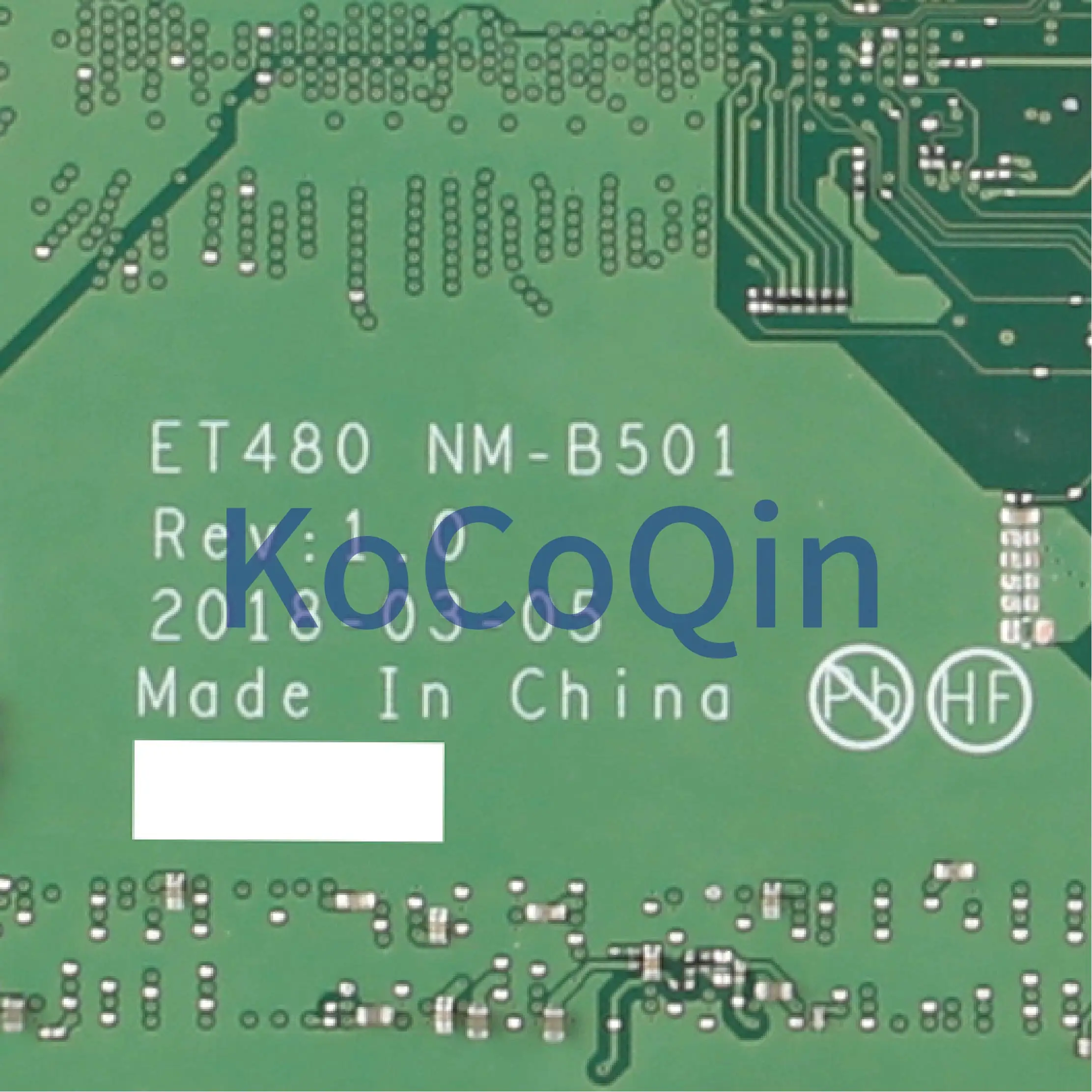  KoCoQin Laptop motherboard For LENOVO Thinkpad T480 Core SR3LA i5-8250U Mainboard ET480 NM-B501 Tes