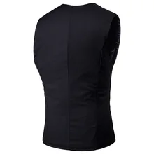 EBay весна и осень стиль Повседневная модная мужская жилетка дворцовый Темный Полосатый шарнир ночной клуб представление жилет