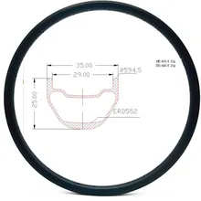 Графеновые карбоновые диски 27,5 er mtb карбоновые горные велосипеды обода 35x25 мм XC MTB Колеса 650B MTB велосипедные Диски ERD 552 мм