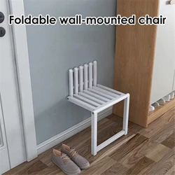 Chaise murale pliante Invisible en bois massif, tabouret à langer pour chaussures, gain de place, charge de 150kg, hauteur 42cm 