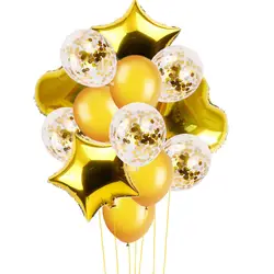14 шт. Аксессуары свадебные украшения для вечерние DIY Многоцветный легко установить дома звезда шарик в форме сердца набор день рождения