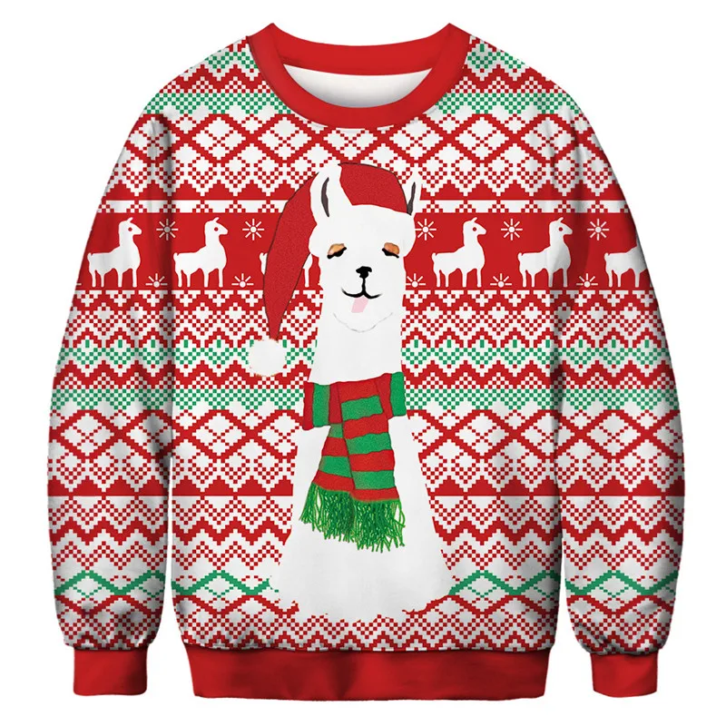 Рождественский джемпер с объемным рисунком снеговика, оленя, свитер с рисунком станты Клауса, уродливые Рождественские свитера, топы, забавные пуловеры для мужчин и женщин - Цвет: w-12